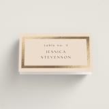 "Framed Photo" - Place Cards in Latte by Stacy Maalouf - Folded with Free Guest Printing