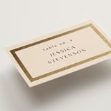 "Framed Photo" - Place Cards in Latte by Stacy Maalouf - Detail
