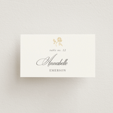 "Here With You" - Place Cards in Classic Bride by Design Lotus - Front with Free Guest Printing