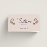 "Together in Bloom" - Place Cards in Wisteria by Monika Konieczna - Folded with Free Guest Printing