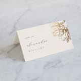 "Sophisticated" - Place Cards in Ivory by Kelly Schmidt - Folded with Free Guest Printing