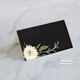 "Garden Blooms" - Place Cards in Ivory by Susan Moyal - Folded Back of Card