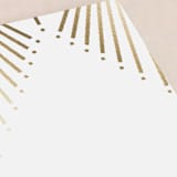 "Deco Fan Border" - Place Cards in Classic White by Kelly Schmidt - Detail