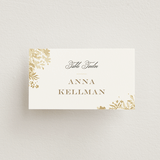 "Heritage" - Place Cards in Honeysuckle by Leah Bisch - Flat with Guest Name Printing