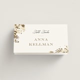 "Heritage" - Place Cards in Honeysuckle by Leah Bisch - Folded with Guest Name Printing