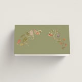 "Radiant Botany" - Place Cards in Mint by Simona Camp - Folded with No Printing