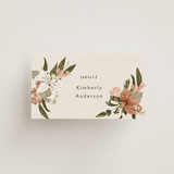 "Delicate" - Place Cards in Terracotta by Susan Moyal - Front with Free Guest Printing