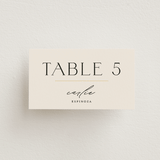 "Modernist Monogram" - Place Cards in Latte by Christie Garcia - Front with Free Guest Printing