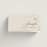 "And Centered" - Place Cards in Cream by Hooray Creative - Folded with Free Guest Printing