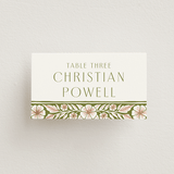 "Inlay Frame" - Place Cards in Avocado by Katharine Watson - Front with Free Guest Printing