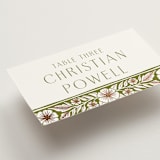 "Inlay Frame" - Place Cards in Avocado by Katharine Watson - Detail