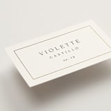 "Framed Monogram" - Place Cards in Silk by Kelly Schmidt - Detail