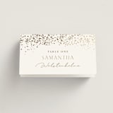 "Effervescent" - Place Cards in Dove by Meggy Masters - Folded with Free Guest Printing