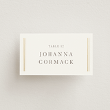 "Classic Elegance" - Place Cards in Pearl by Nicole Walsh - Front with Free Guest Printing