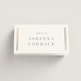 "Classic Elegance" - Place Cards in Pearl by Nicole Walsh - Folded with Free Guest Printing
