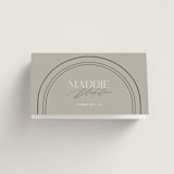 "The Arc" - Place Cards in Truffle by Vera Lim - Folded with Free Guest Printing