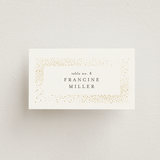 "Flicker" - Place Cards in Sparkle by Pixel and Hank - Front with Free Guest Printing