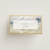 "Mountain" - Place Cards in Latte by Lori Wemple - Front with Free Guest Printing