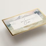 "Mountain" - Place Cards in Latte by Lori Wemple - Detail