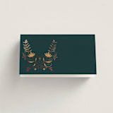 "Autumnal Arch" - Place Cards in Deep Sea by Erin German - Blank front
