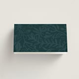 "Autumnal Arch" - Place Cards in Deep Sea by Erin German - Folded Back of Card