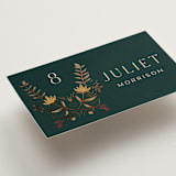 "Autumnal Arch" - Place Cards in Deep Sea by Erin German - Detail