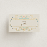 "Ornate Elegance" - Place Cards in Ivory by Maria Hilas-Louie - Front with Free Guest Printing