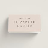 "Deco Band" - Place Cards in Blush by Kindred Fields - Folded with Free Guest Printing