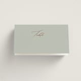 "Gilded Script" - Place Cards in Sage by Angela Thompson - Blank front