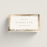 "Brushed Edge" - Place Cards in Silk by Kelly Schmidt - Folded with Free Guest Printing