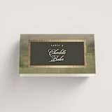 "Hillside" - Place Cards in Graphite by Everett Paper Goods - Folded with Free Guest Printing