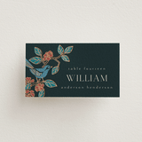 "Wedding birds" - Place Cards in Onyx by Ana de Sousa - Front with Free Guest Printing