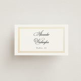 "Traditionalist" - Place Cards in Snow by Sarah Brown - Front with Free Guest Printing