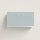 "Delicacy" - Place Cards in Dusty Blue by Angela Thompson - Blank front