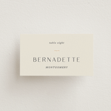 "Walnut" - Place Cards in Linen by Blustery August - Front with Free Guest Printing