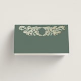 "Nouveau Frame" - Place Cards in Sage by GeekInk Design - Blank front