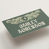 "Nouveau Frame" - Place Cards in Sage by GeekInk Design - Detail