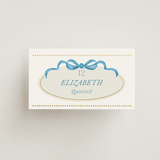 "Knightsbridge" - Place Cards in Sky by Jackie Crawford - Front with Free Guest Printing