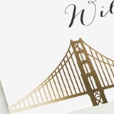 "Golden Gate Bridge" - Place Cards in Cloud by Hooray Creative - Detail