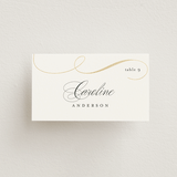 "Initialed" - Place Cards in Chantilly by Jessica Williams - Front with Free Guest Printing