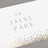 "glitter arch" - Place Cards in Champagne by Design Lotus - Detail