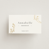 "Floral Enlace" - Place Cards in Blanc by Pati Cascino - Front with Free Guest Printing