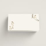 "Floral Enlace" - Place Cards in Blanc by Pati Cascino - Blank front
