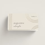 "Curves" - Place Cards in Chiffon by Amy Payne - Folded with Free Guest Printing