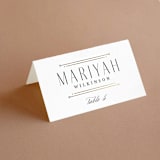 "Modern Deco" - Place Cards in Sugar by Hooray Creative - Folded with Free Guest Printing