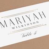 "Modern Deco" - Place Cards in Sugar by Hooray Creative - Detail