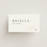 "The Wedding" - Place Cards in Marshmallow by Kaydi Bishop - Front with Free Guest Printing