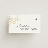"KEIRAH" - Place Cards in Pearl by Melanie Kosuge - Front with Free Guest Printing