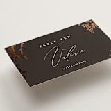 "Bliss" - Place Cards in Cocoa by Leah Bisch - Detail
