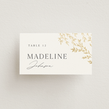 "Swoon" - Place Cards in Cotton by Carolyn Nicks - Front with Free Guest Printing